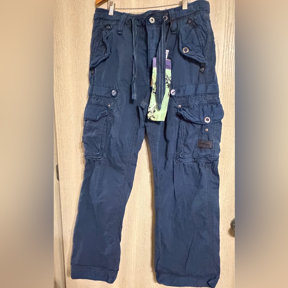 Jet lag Men's Donald Navy Cargo Pants Vintage Wash